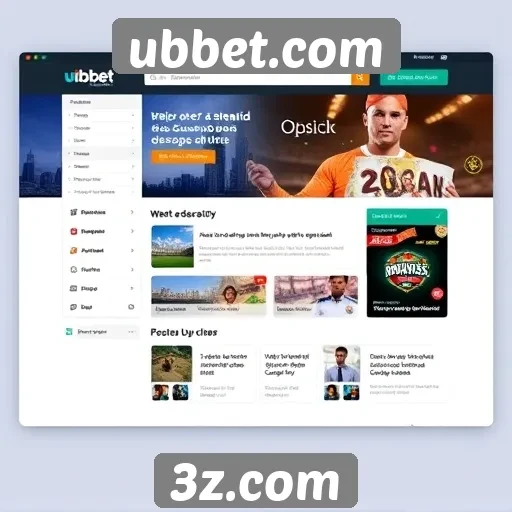 Avaliação da interface do usuário do site ubbet.com